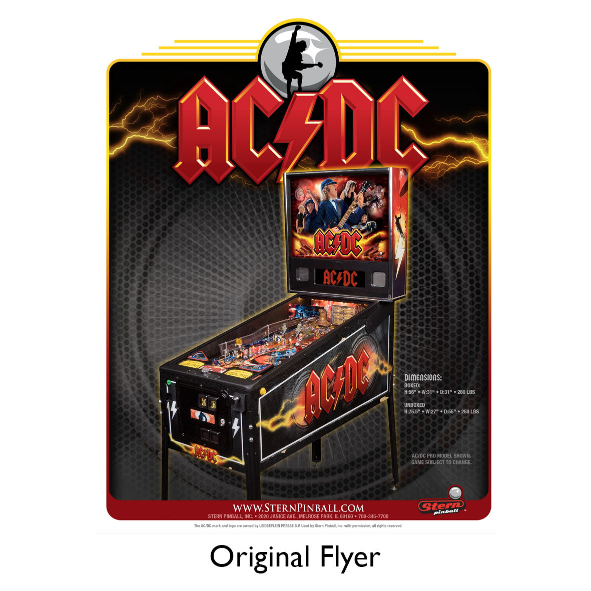 2017 AC/DC Pro Vault Edition Pinball Machine by Stern