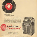 Original  Wurlitzer 1900 Centennial Vinyl Jukebox 'Coming Soon'