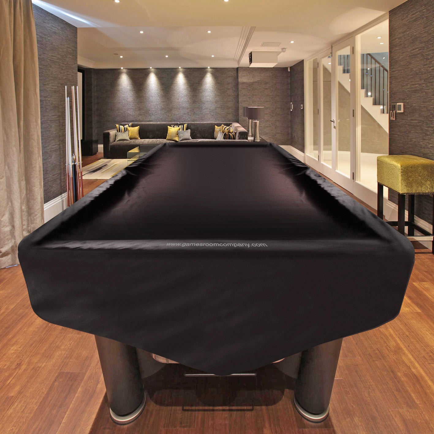 American pool table cover in black
