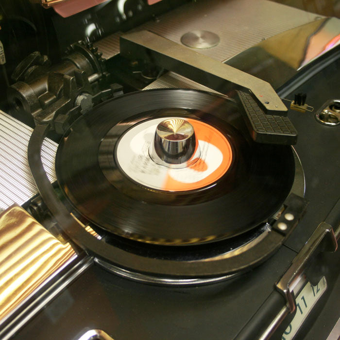 1958 AMI I 200 Vinyl Jukebox with Pink Trim