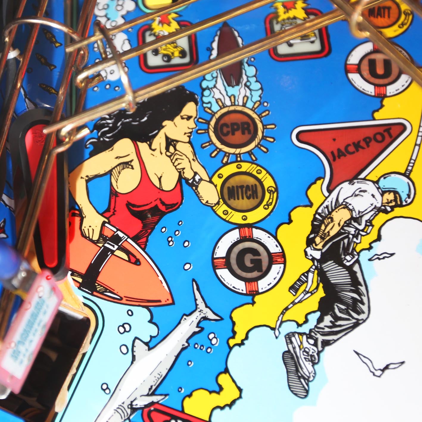 1995 Baywatch Pinball Machine by Sega