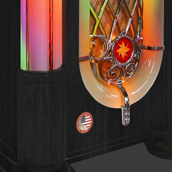 Rock-Ola Bubbler Digital Music Center Jukebox in Black with Bluetooth