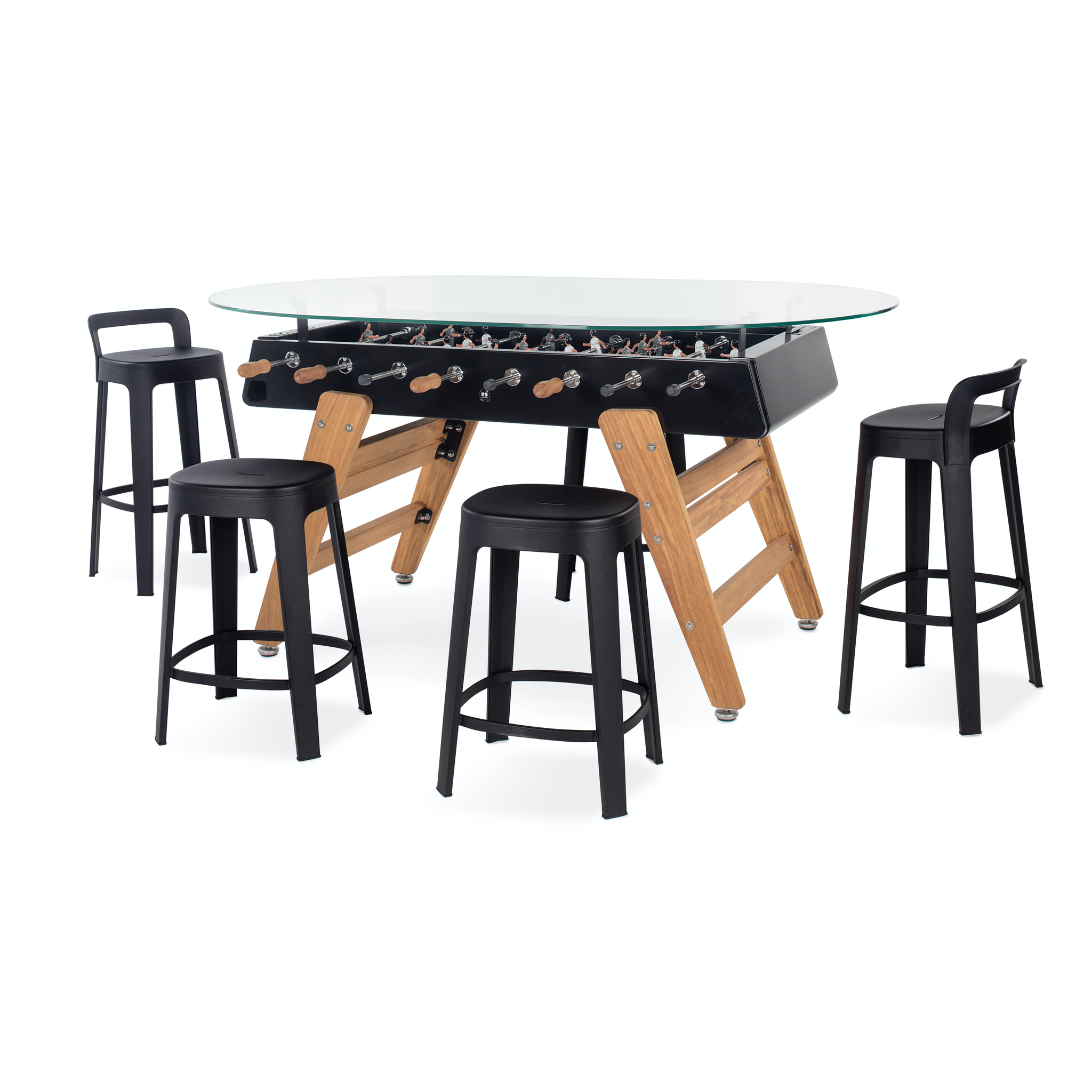 RS3 Wood Dining Oval Foosball Table in Black