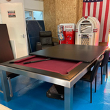 Aramith Fusion Pool Dining Table in Stainless Steel Ex-Display
