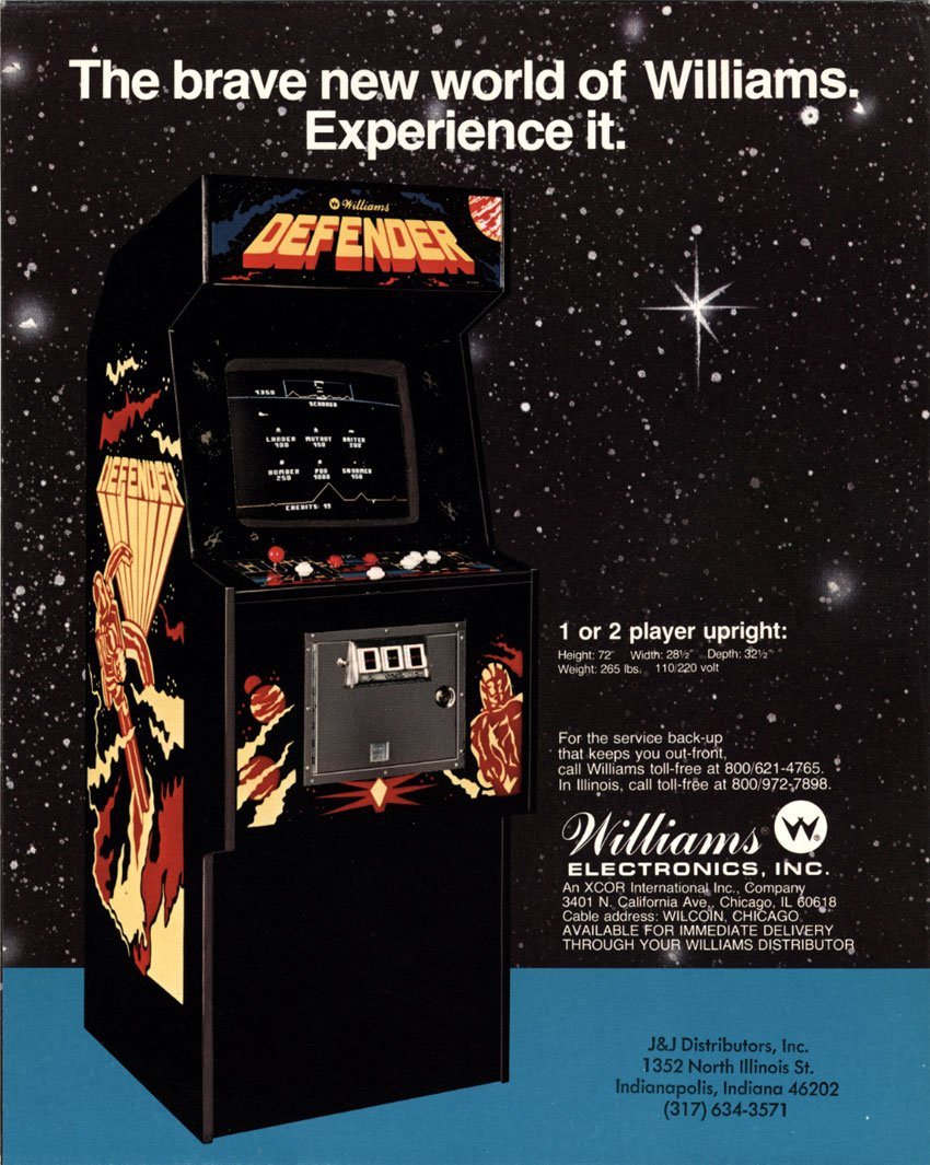 1981 Defender Arcade Machine by Williams