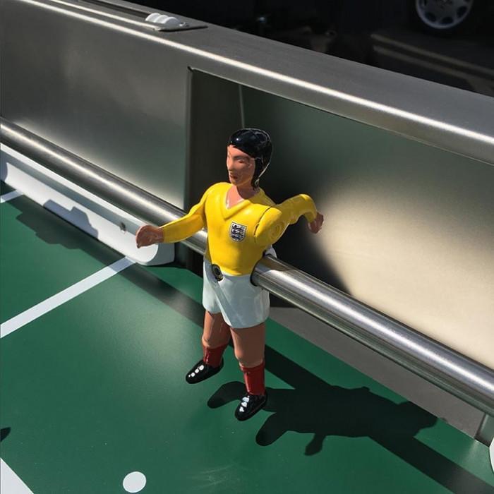 RS3 Wood Foosball Table in Stainless Steel