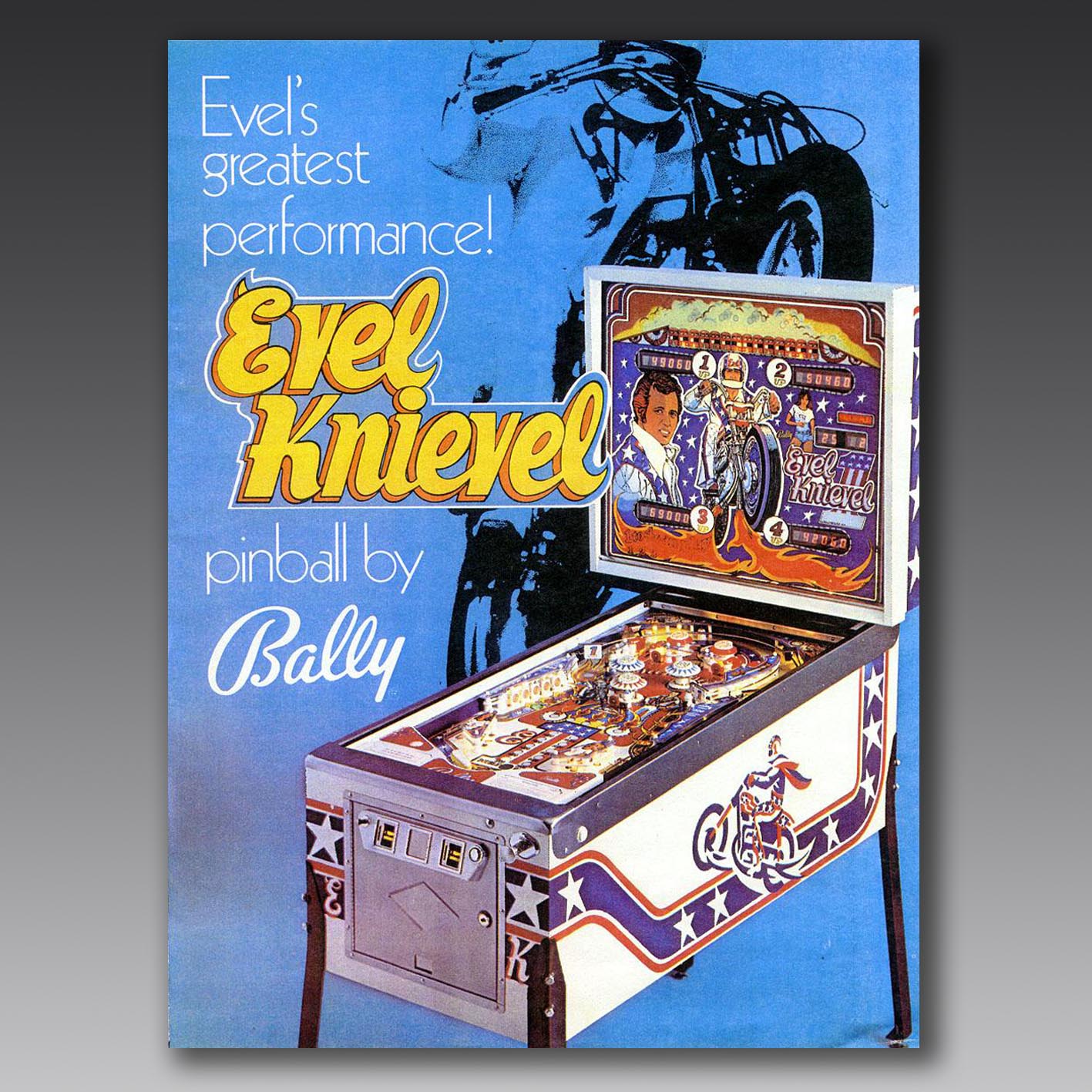 1977 Evel Knievel Pinball Machine by Bally