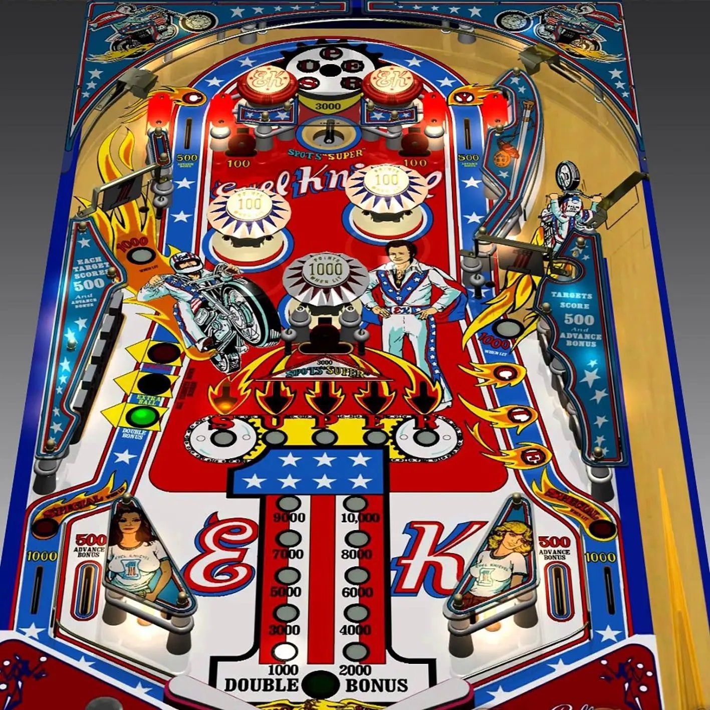 Evel Knievel Pinball Machine with 1 Year on site Warranty and Free