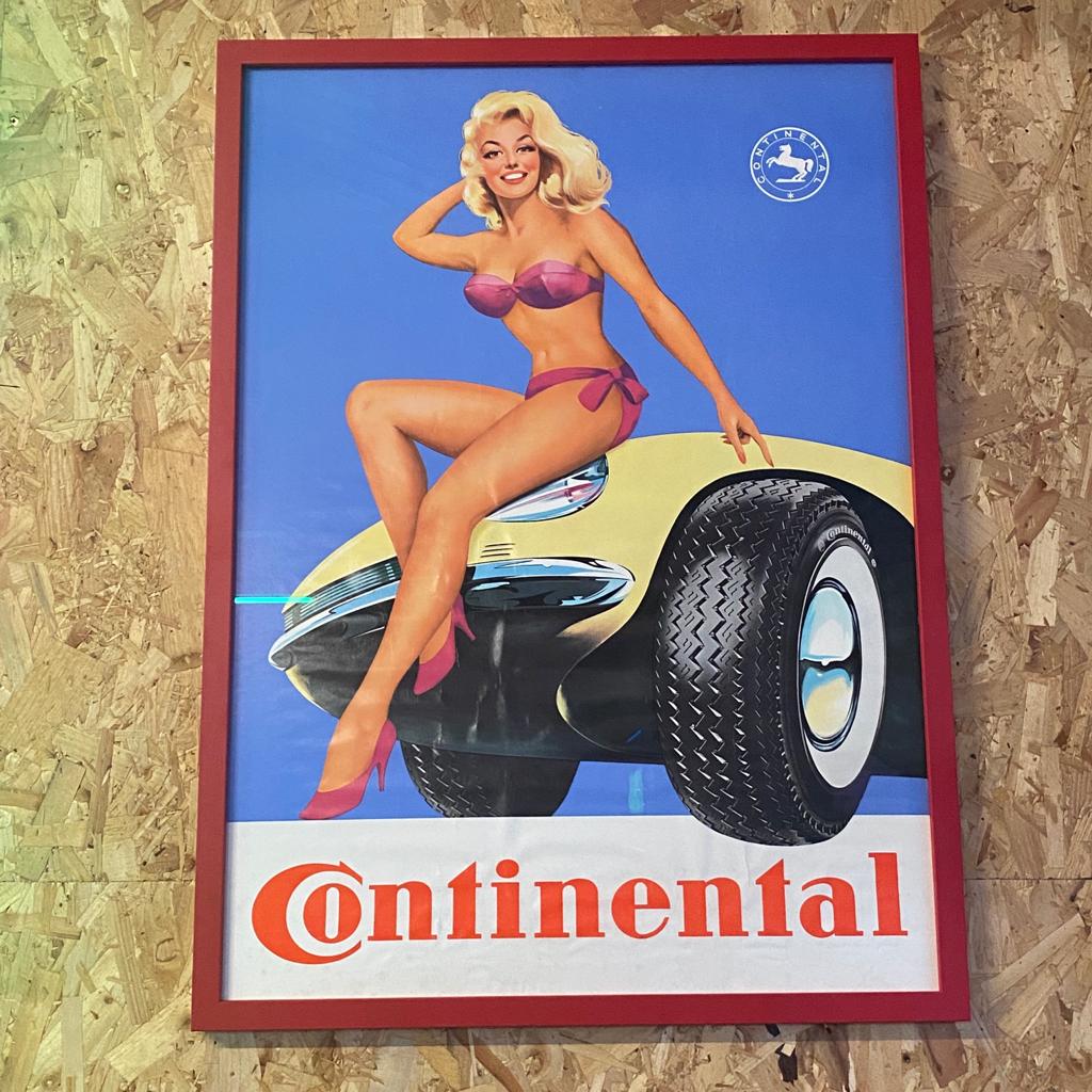 Continental Tyres framed advertising poster