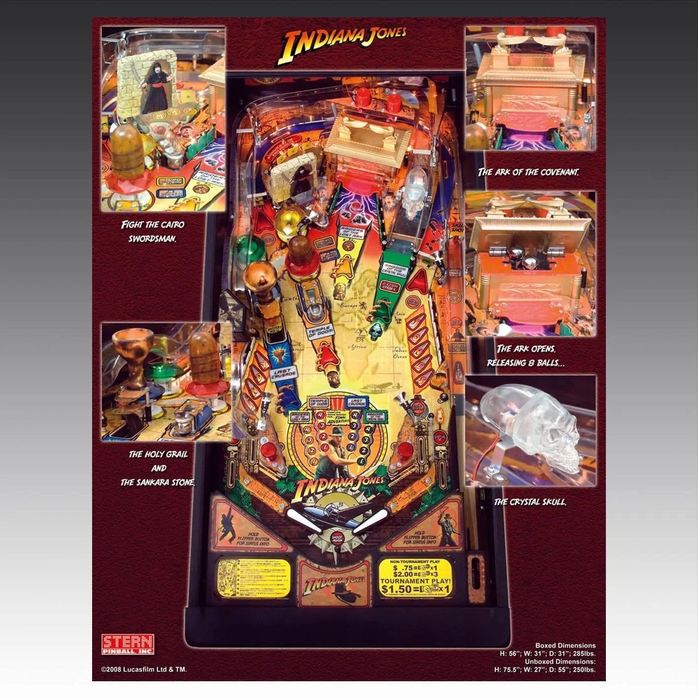 Stern Indiana Jones 2008 Cartes Instructions Flipper Custom Pinball FR Stern Indiana Jones 2008 Cartes Instructions Flipper Custom Pinball FR