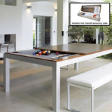 Aramith Fusion Pool Dining Table in Stainless Steel
