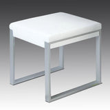 Fusion stool in white with grey frame