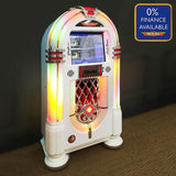 Rock-Ola Bubbler Digital Music Center Jukebox in Gloss White with Bluetooth