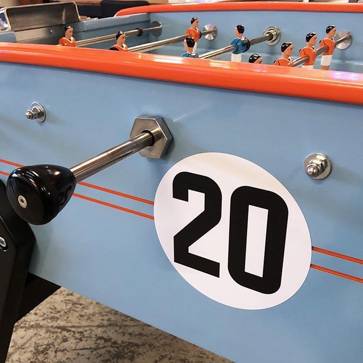 Sulpie Foosball Table in Gulf Racing Livery