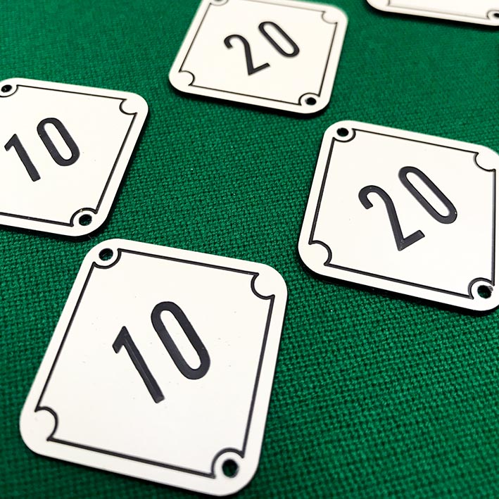 Bar Billiards Table Numbers Score Indicators - 4cm wide