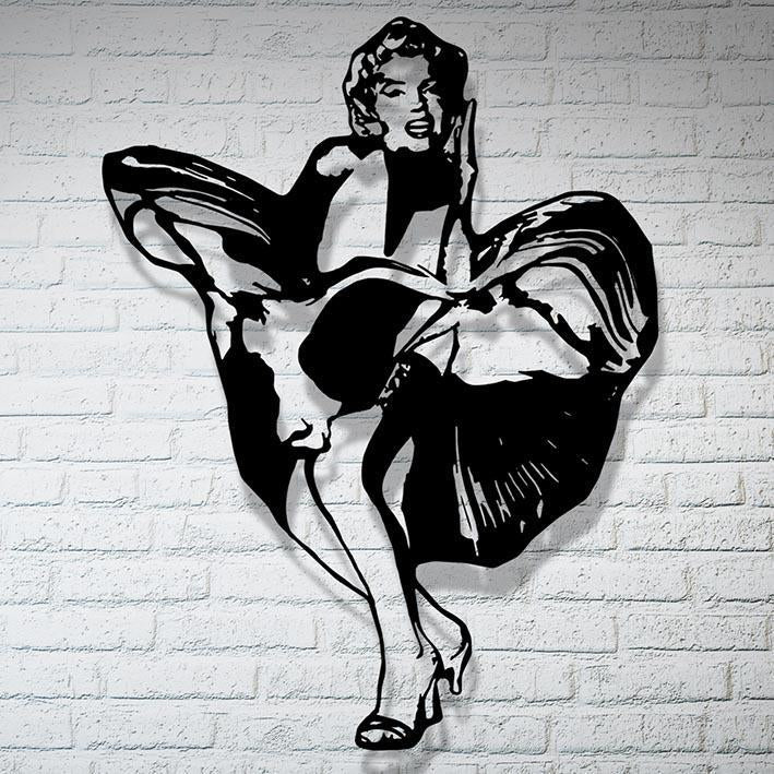 Marilyn Waterjet Cut 3D Metal Artwork