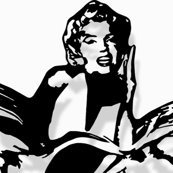 Marilyn Waterjet Cut 3D Metal Artwork