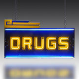 Vintage 1970s Neon Drugs Sign