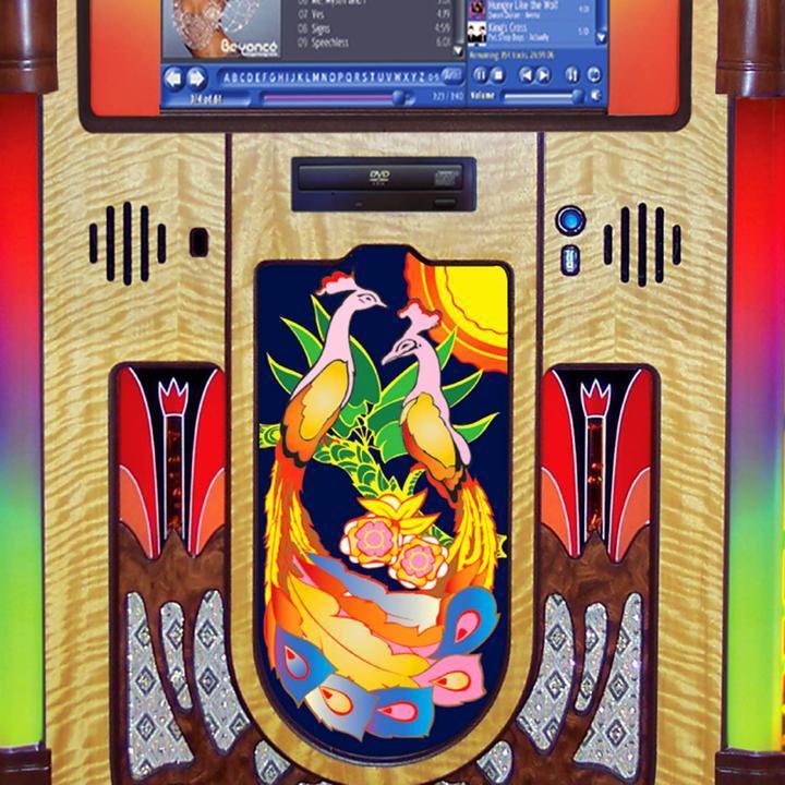 Rock-Ola Peacock Digital Music Center Jukebox with Bluetooth