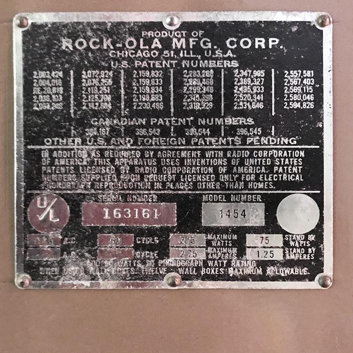 1956 Rock-Ola 1454 Vinyl Jukebox