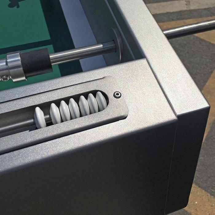 RS3 Wood Foosball Table in Stainless Steel