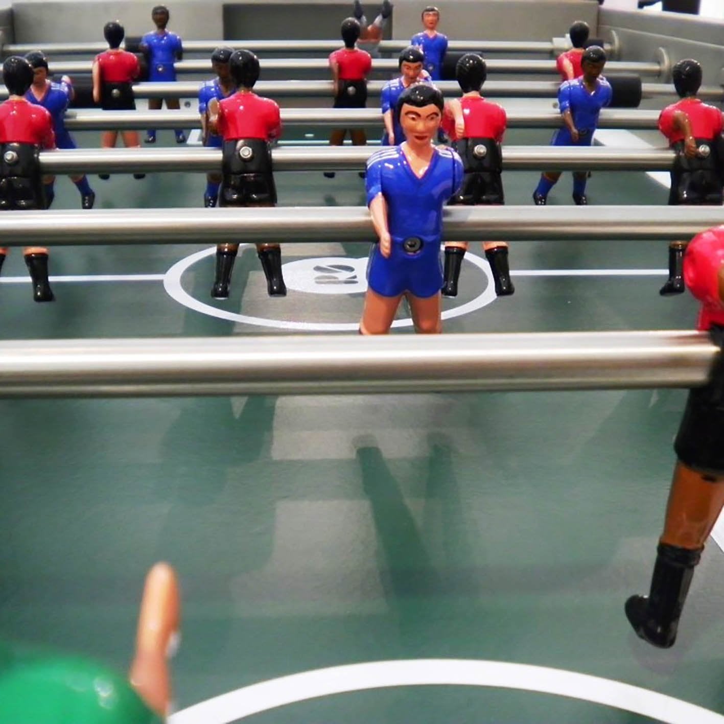 RS3 Wood Foosball Table in Stainless Steel