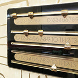 The Olympian Wall Mounted Cue Rack and Scorer with Brass Trim