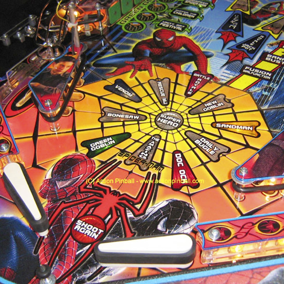 2007 Spiderman Pinball Machine by Stern