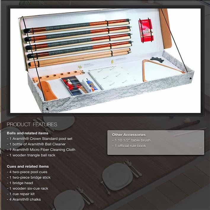 Aramith Fusion Pool Dining Table in Stainless Steel Ex-Display