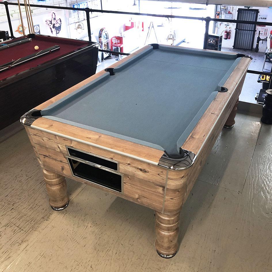 Sam Leisure Virginia English Pool Table in Country Oak 7ft