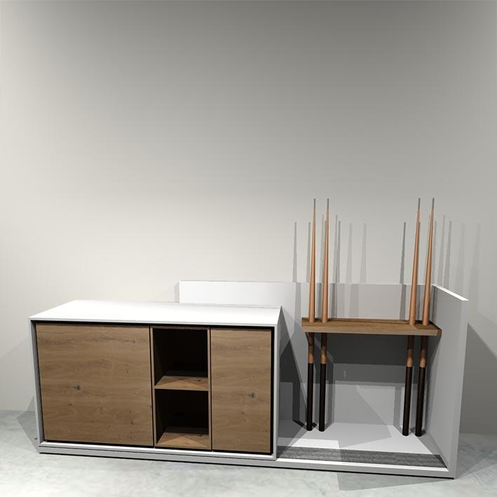 Aramith Fusion Pool Dining Table in Stainless Steel Ex-Display