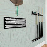 The Olympian Cue Rack and Scorer with Chrome and Brushed Steel Trim