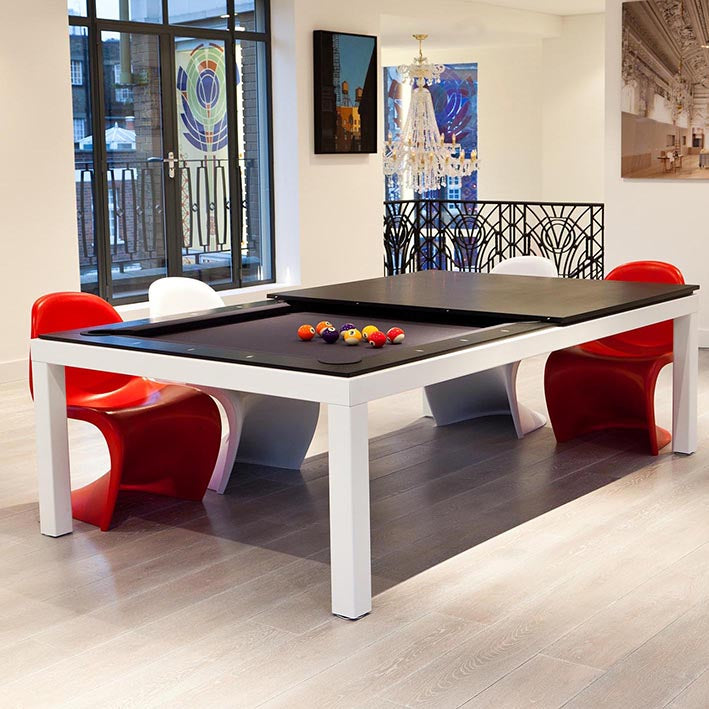 Aramith Fusion Pool Dining Table in White