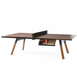 You and Me Tournament Size Table Tennis in Walnut & Black